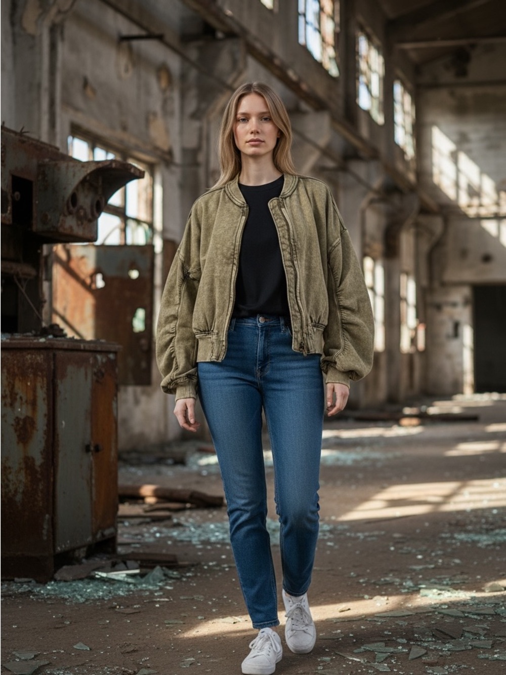 We the Free 
Olive Green Women's Bomber Jacket